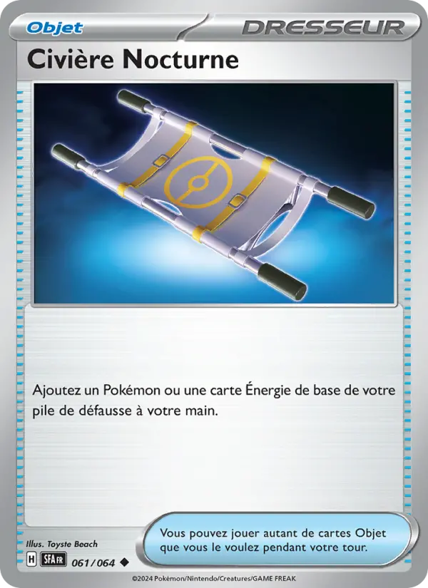Civière Nocturne – carte Pokémon TCG Peu Commune n°061