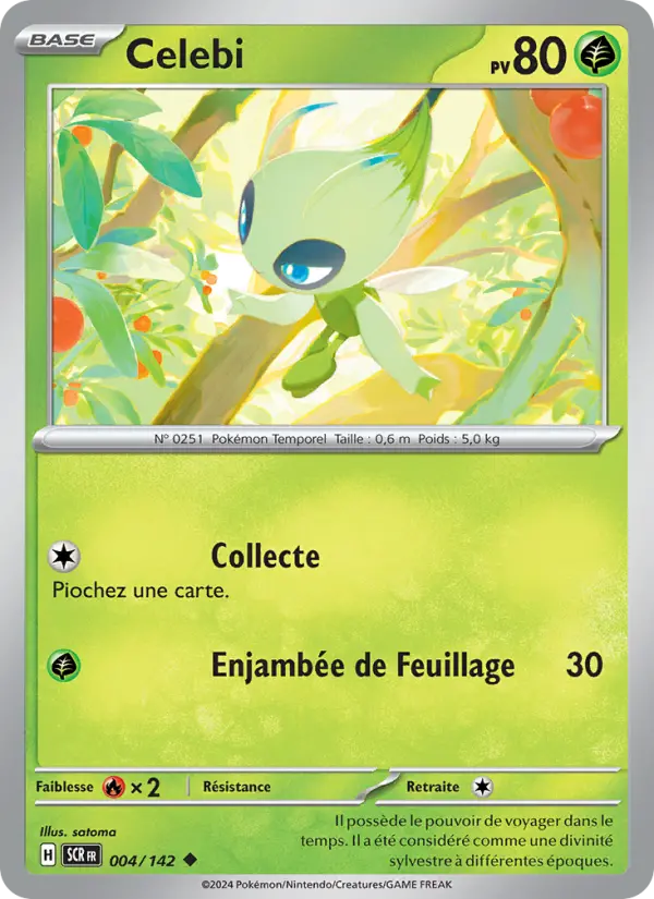 Celebi – carte Pokémon TCG Peu Commune n°004
