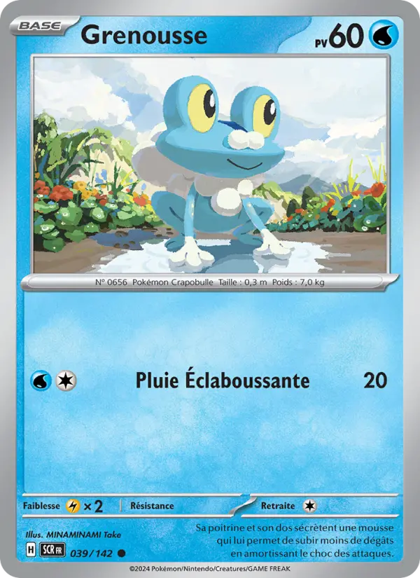 Grenousse – carte Pokémon TCG Commune n°039