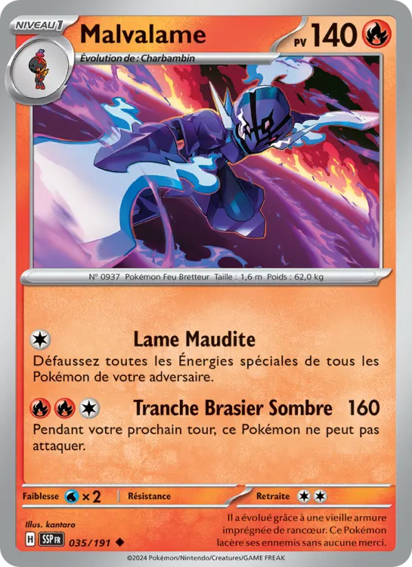 Malvalame – carte Pokémon TCG Peu Commune n°035