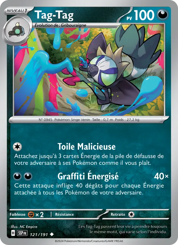 Tag-Tag – carte Pokémon TCG Peu Commune n°121