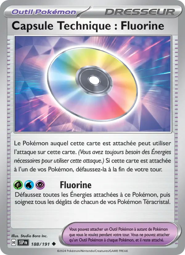 Capsule Technique : Fluorine – carte Pokémon TCG Peu Commune n°188