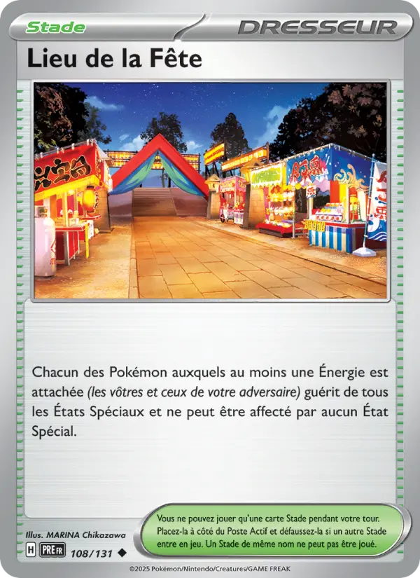Lieu de la Fête – carte Pokémon TCG Peu Commune n°108
