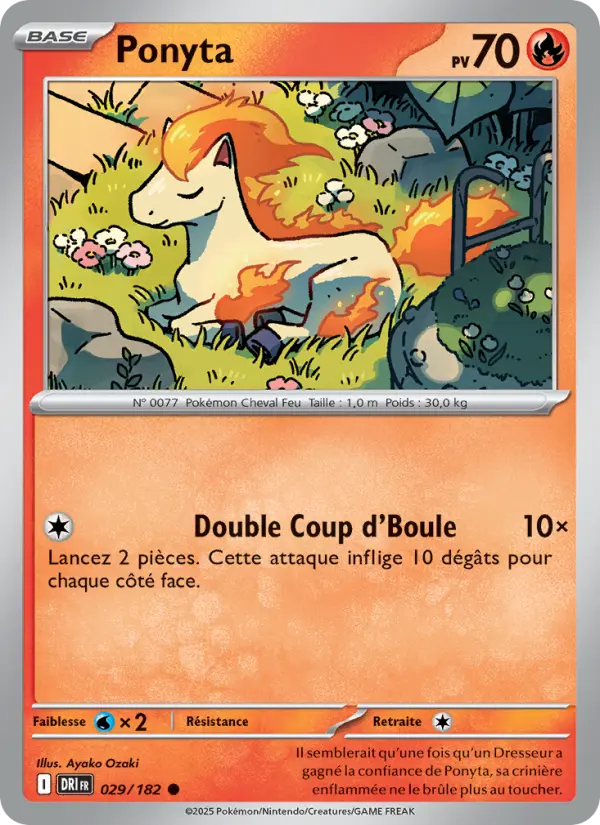 Ponyta – carte Pokémon TCG Commune n°029