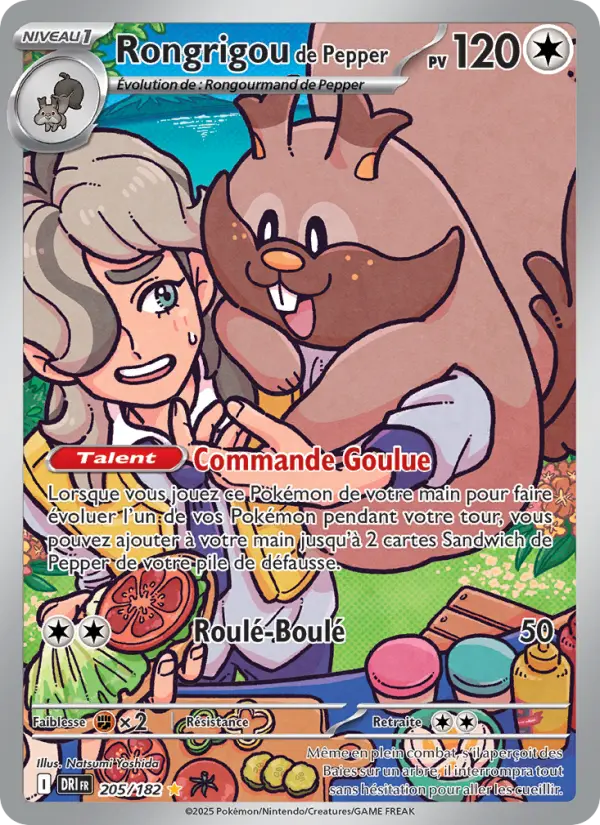 Rongrigou de Pepper – carte Pokémon TCG Illustration rare n°205
