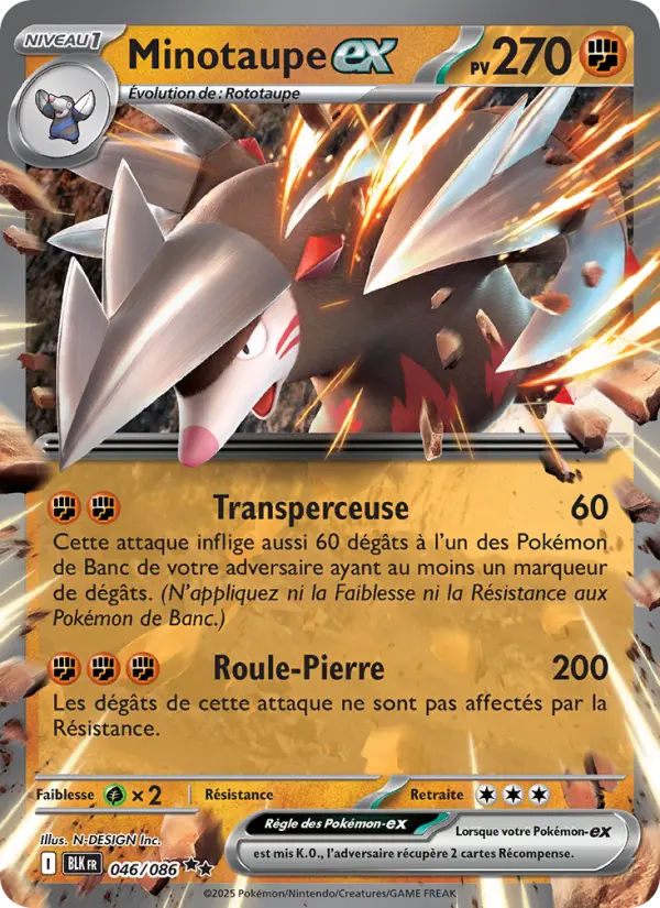Minotaupe-ex – carte Pokémon TCG Double rare n°046