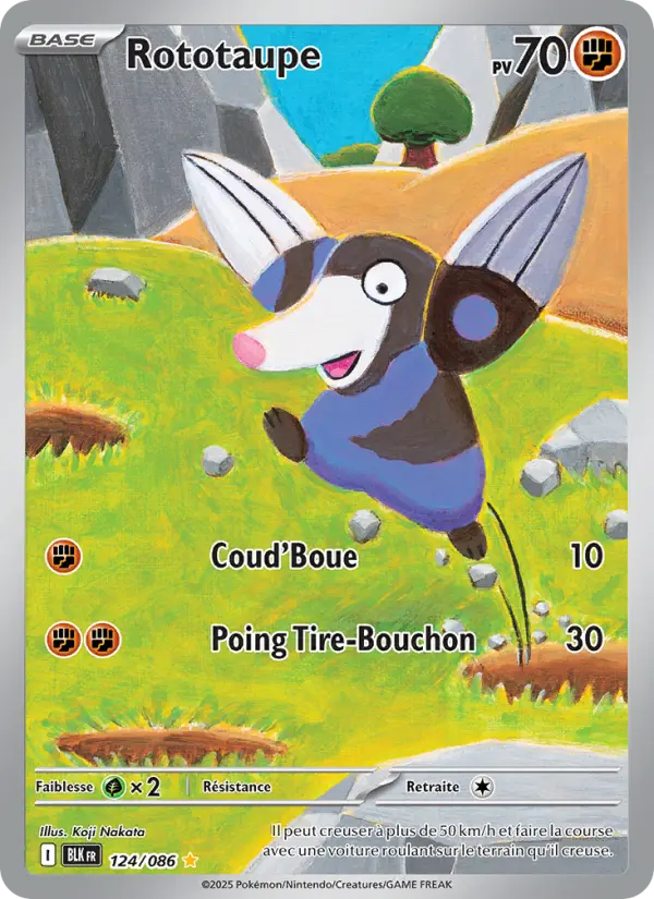 Rototaupe – carte Pokémon TCG Illustration rare n°124