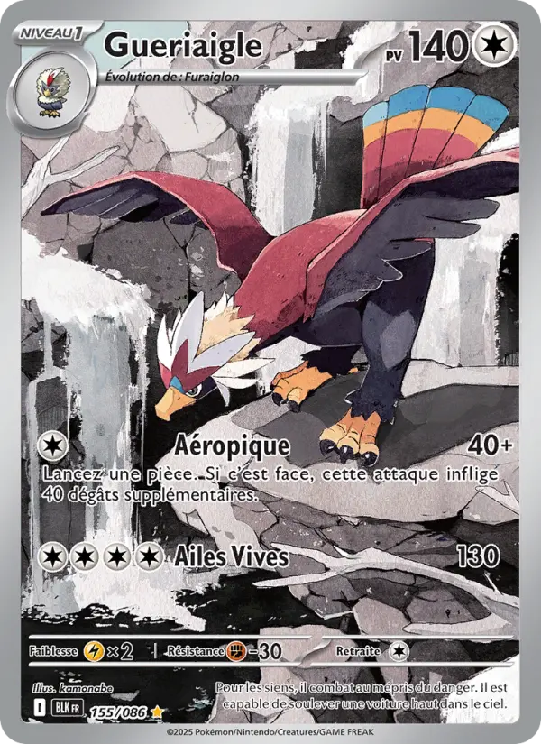 Gueriaigle – carte Pokémon TCG Illustration rare n°155