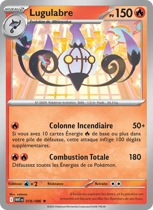 Lugulabre – carte Pokémon TCG Rare n°018