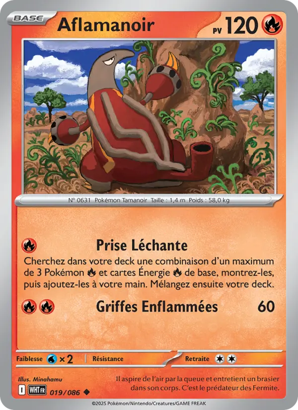 Aflamanoir – carte Pokémon TCG Peu Commune n°019