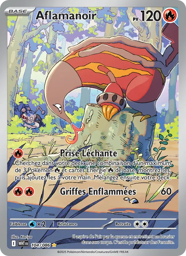 Aflamanoir – carte Pokémon TCG Illustration rare n°104
