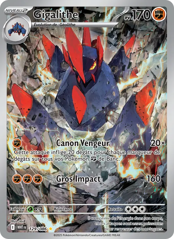 Gigalithe – carte Pokémon TCG Illustration rare n°129