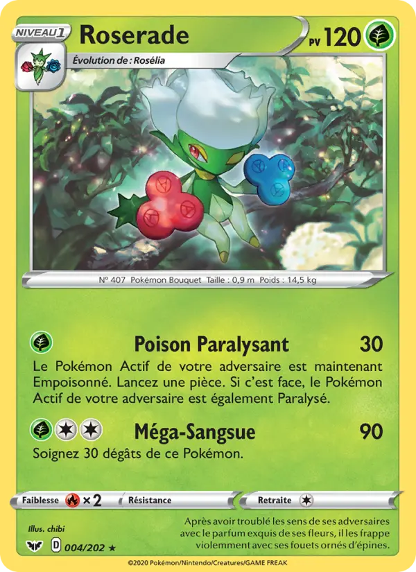 Roserade – carte Pokémon TCG Rare n°4