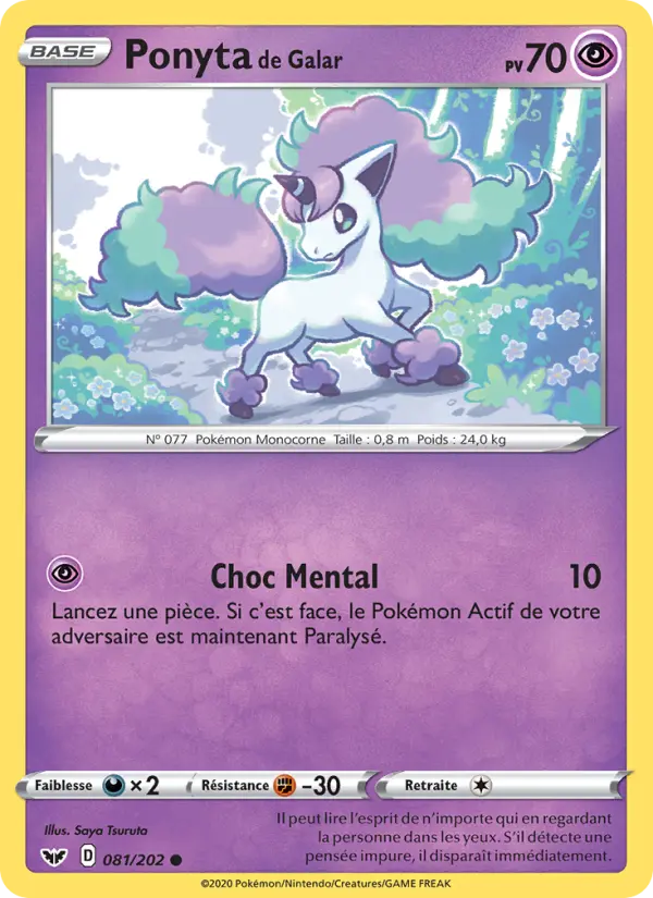 Ponyta de Galar – carte Pokémon TCG Commune n°81