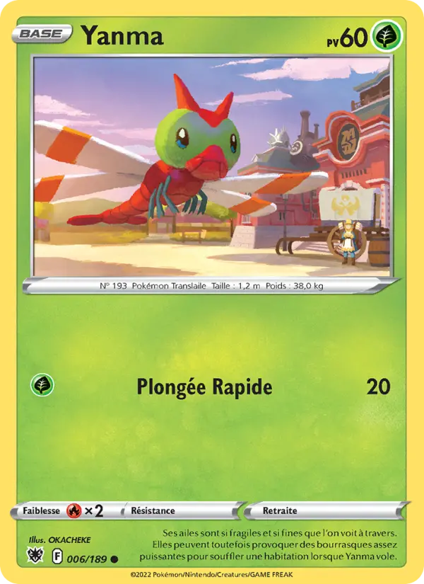 Yanma – carte Pokémon TCG Commune n°006