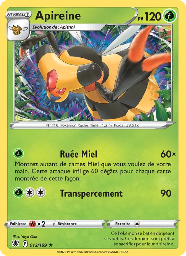 Apireine – carte Pokémon TCG Rare n°012