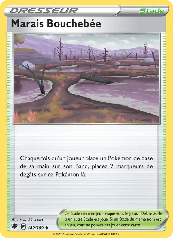 Marais Bouchebée – carte Pokémon TCG Peu Commune n°142