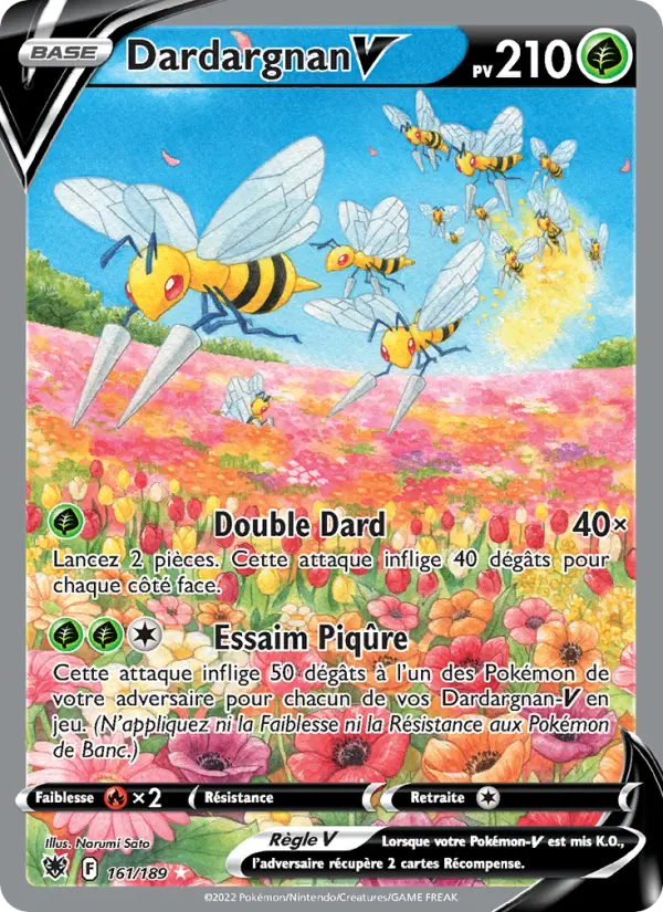 Dardargnan V – carte Pokémon TCG Ultra Rare n°161
