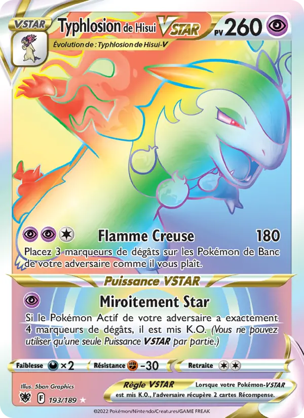 Typhlosion de Hisui VSTAR – carte Pokémon TCG Magnifique rare n°193