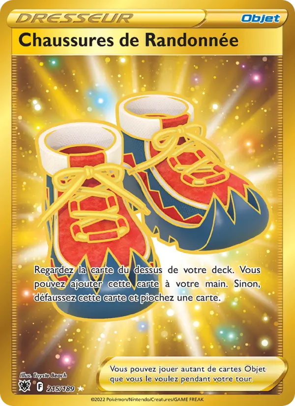 Chaussures de Randonnée – carte Pokémon TCG Magnifique rare n°215