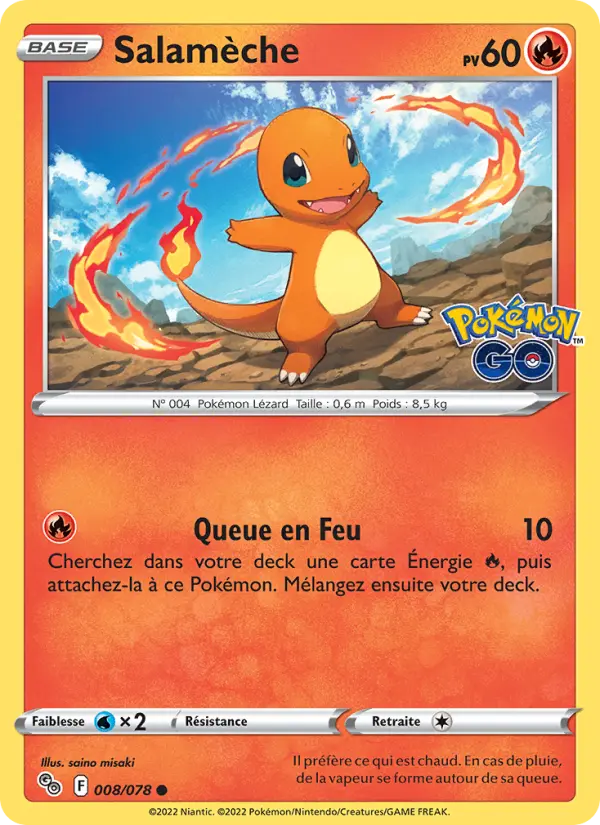 Salamèche – carte Pokémon TCG Commune n°008