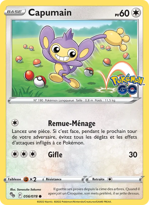 Capumain – carte Pokémon TCG Commune n°056