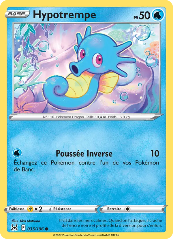 Hypotrempe – carte Pokémon TCG Commune n°035