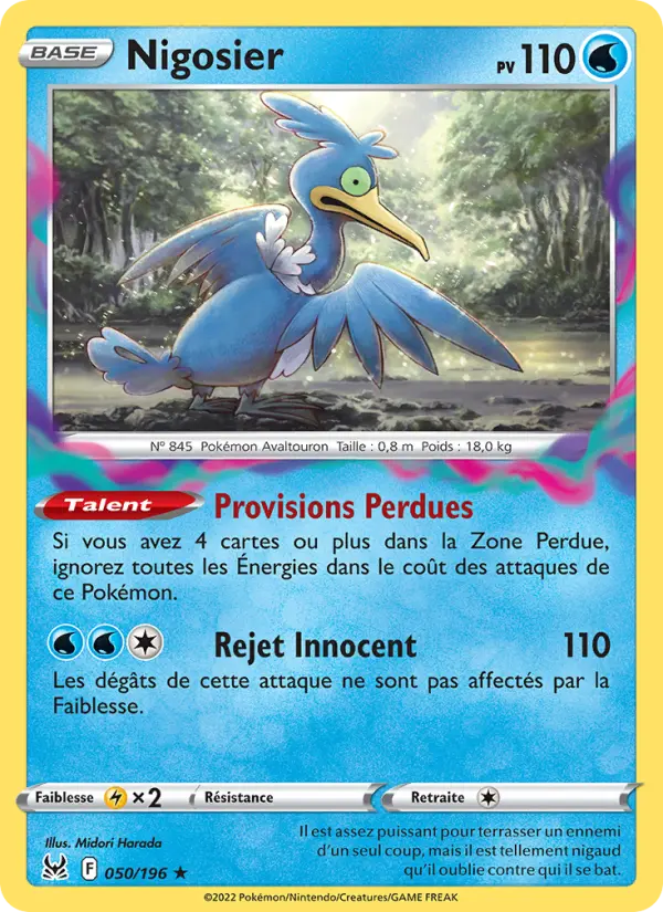 Nigosier – carte Pokémon TCG Rare n°050
