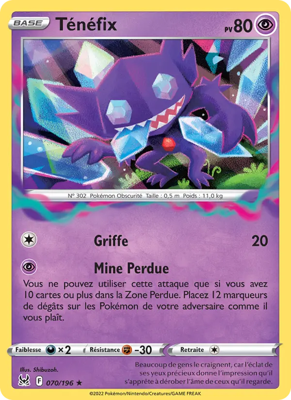 Ténéfix – carte Pokémon TCG Holo Rare n°070