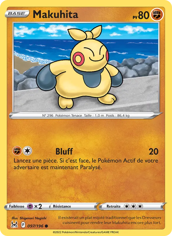 Makuhita – carte Pokémon TCG Commune n°097