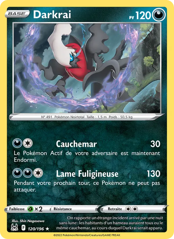 Darkrai – carte Pokémon TCG Holo Rare n°120