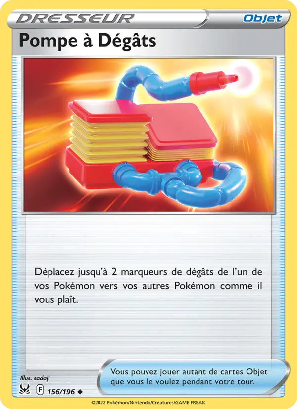 Pompe à Dégâts – carte Pokémon TCG Peu Commune n°156