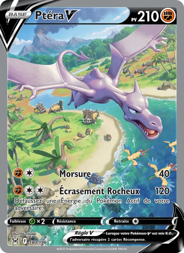 Ptéra V – carte Pokémon TCG Ultra Rare n°180