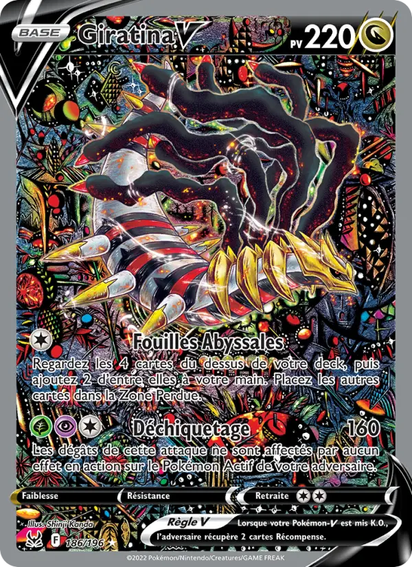 Giratina V – carte Pokémon TCG Ultra Rare n°186