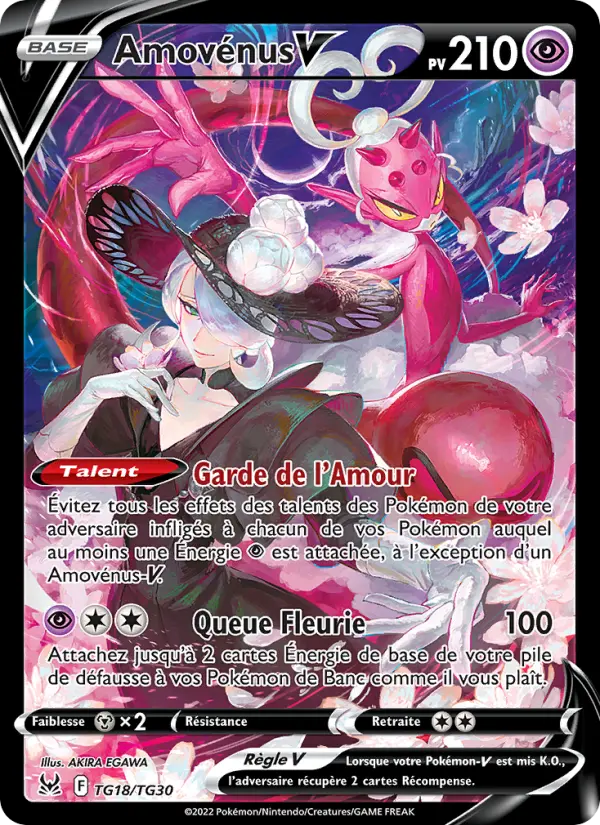 Amovénus V – carte Pokémon TCG Ultra Rare n°TG18