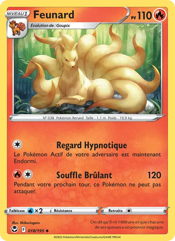 Feunard – carte Pokémon TCG Peu Commune n°018