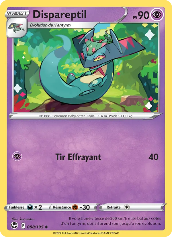 Dispareptil – carte Pokémon TCG Peu Commune n°088