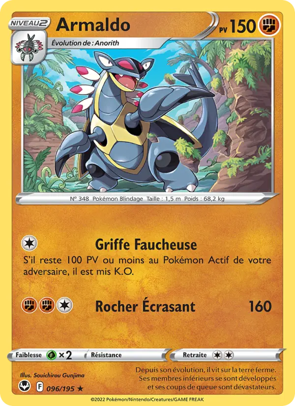 Armaldo – carte Pokémon TCG Rare n°096