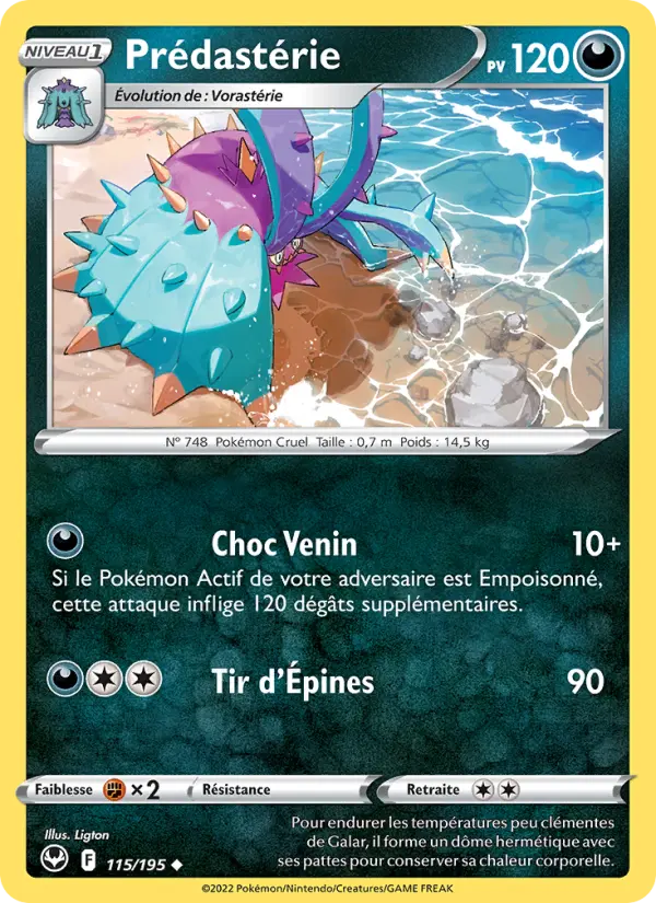 Prédastérie – carte Pokémon TCG Peu Commune n°115