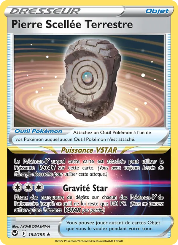 Pierre Scellée Terrestre – carte Pokémon TCG Holo Rare n°154