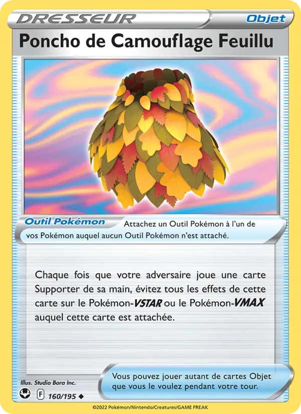 Poncho de Camouflage Feuillu – carte Pokémon TCG Peu Commune n°160