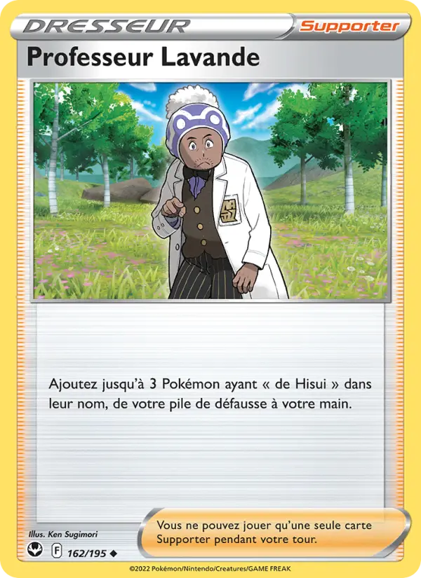 Professeur Lavande – carte Pokémon TCG Peu Commune n°162