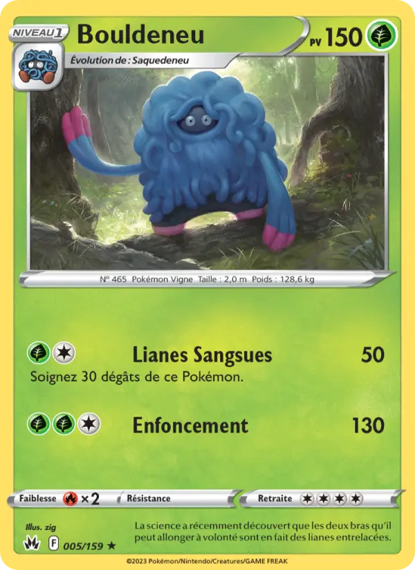 Bouldeneu – carte Pokémon TCG Rare n°005