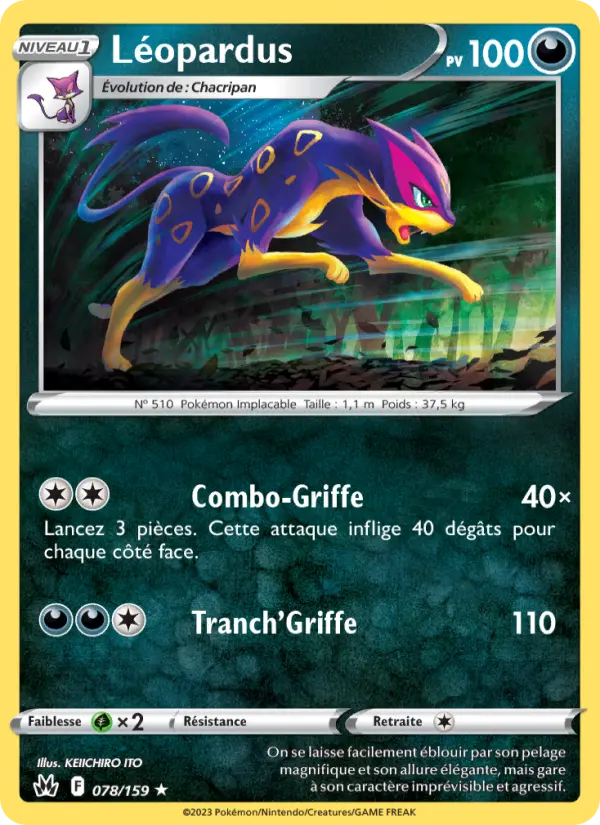 Léopardus – carte Pokémon TCG Rare n°078