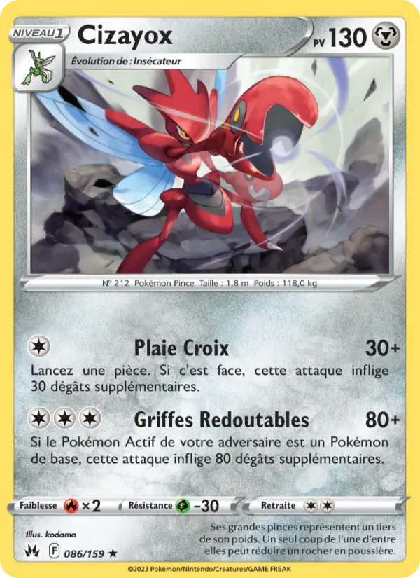 Cizayox – carte Pokémon TCG Rare n°086