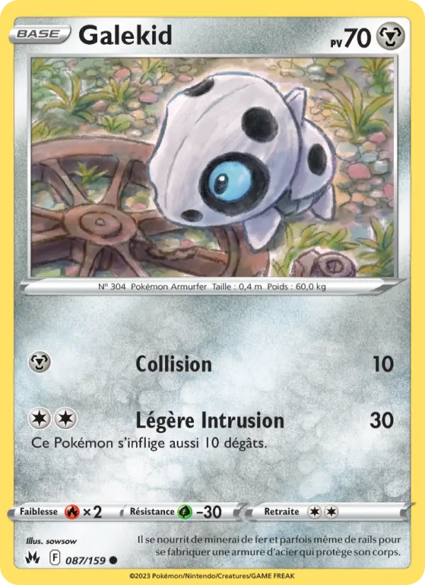 Galekid – carte Pokémon TCG Commune n°087