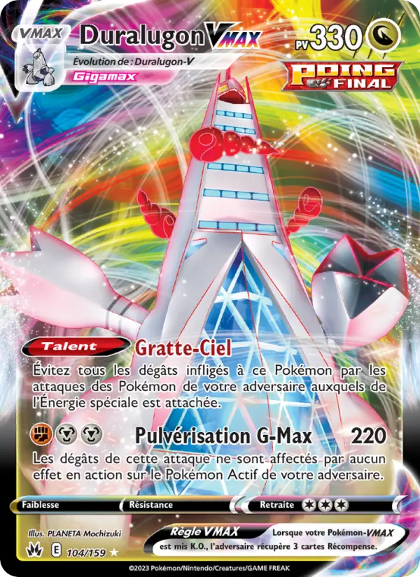 Duralugon VMAX – carte Pokémon TCG Holo Rare VMAX n°104