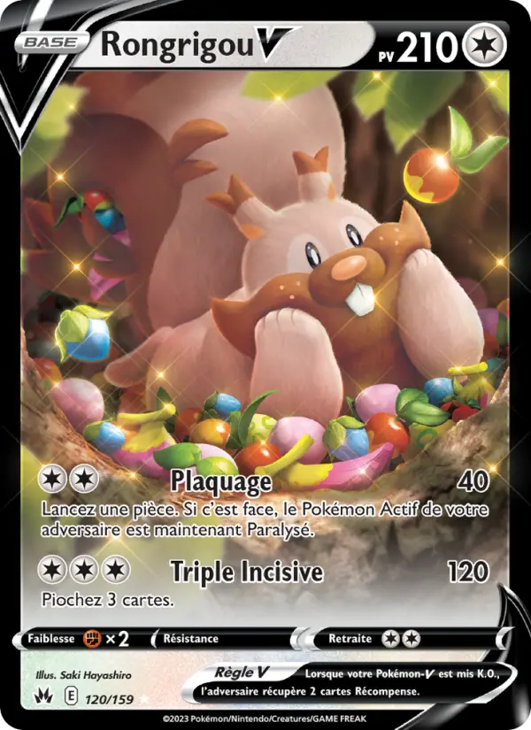 Rongrigou V – carte Pokémon TCG Holo Rare V n°120