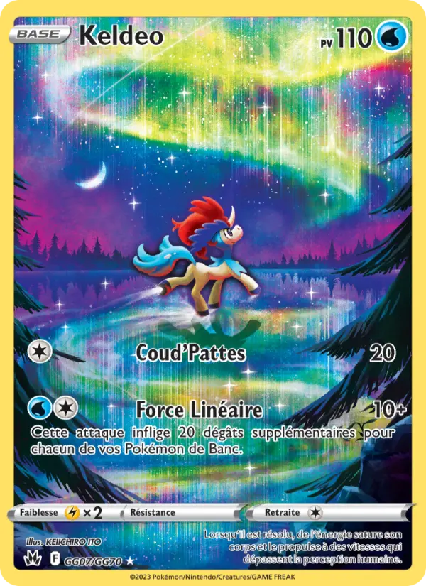 Keldeo – carte Pokémon TCG Rare n°GG07