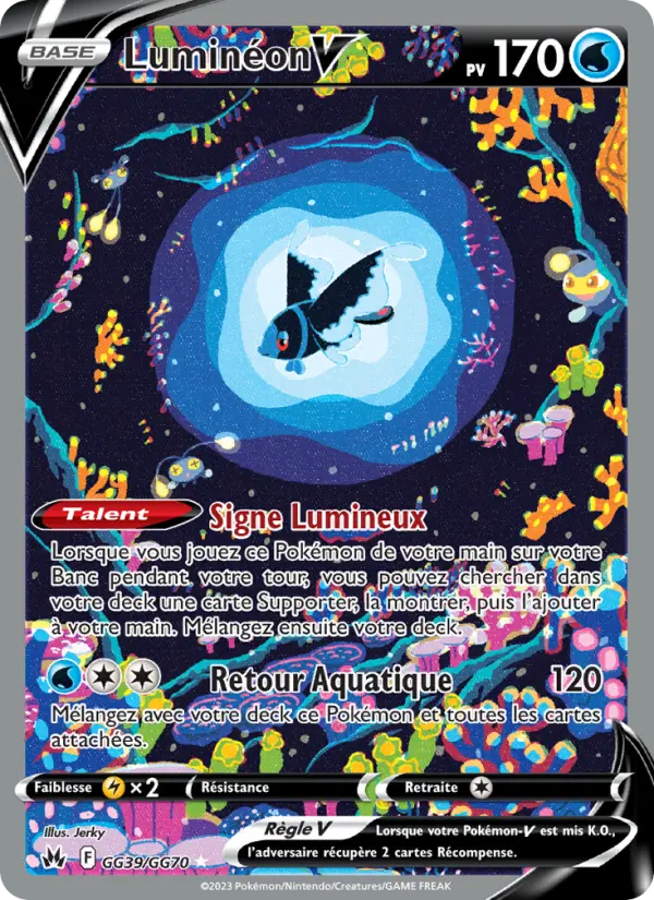 Luminéon V – carte Pokémon TCG Ultra Rare n°GG39